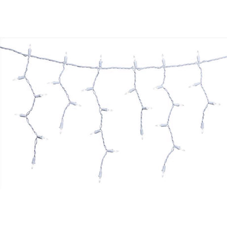 Celebrations Classic LED T5 Pure White 100 ct Icicle Christmas Lights 6 ft.