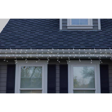 Celebrations Classic LED T5 Pure White 100 ct Icicle Christmas Lights 6 ft.