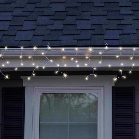 Celebrations Classic LED T5 Warm White 100 ct Icicle Christmas Lights 6 ft.