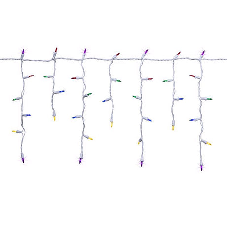 Celebrations Classic LED T5 Multicolored 100 ct Icicle Christmas Lights 6 ft.