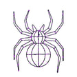 Celebrations Purple 140 ct 16 in. LED Prelit Illuminated Spider Halloween Decor, Pack of 8
