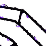 Celebrations Purple 140 ct 16 in. LED Prelit Illuminated Spider Halloween Decor, Pack of 8