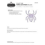 Celebrations Purple 140 ct 16 in. LED Prelit Illuminated Spider Halloween Decor, Pack of 8