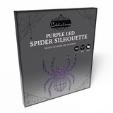 Celebrations Purple 140 ct 16 in. LED Prelit Illuminated Spider Halloween Decor, Pack of 8