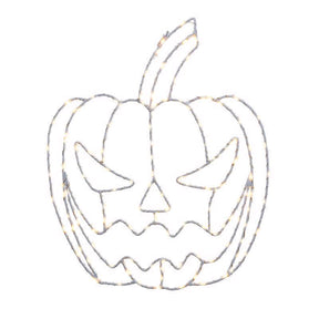 Celebrations Orange 155 ct 15 in. LED Prelit Illuminated Pumpkin Window Decor, Pack of 8