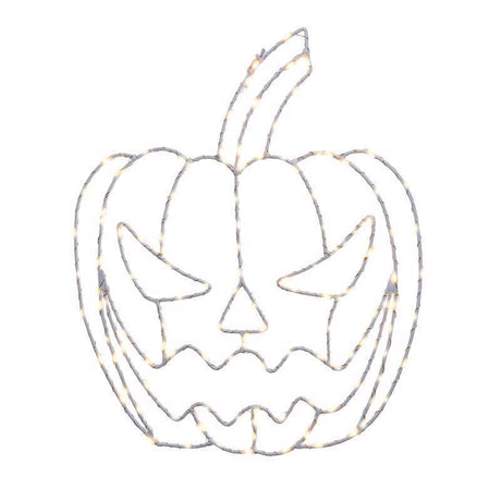 Celebrations Orange 155 ct 15 in. LED Prelit Illuminated Pumpkin Window Decor, Pack of 8