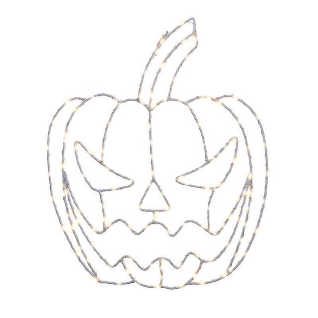 Celebrations Orange 155 ct 15 in. LED Prelit Illuminated Pumpkin Window Decor, Pack of 8