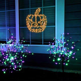 Celebrations Orange 155 ct 15 in. LED Prelit Illuminated Pumpkin Window Decor, Pack of 8