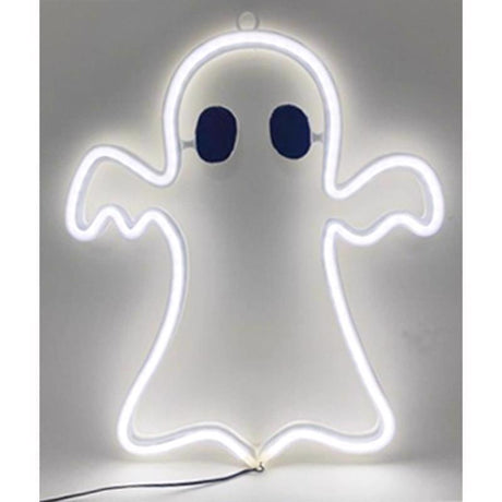 Sienna Cool White 11 in. LED Prelit Ghost Wall Decor, Pack of 6