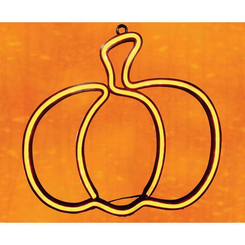 Sienna Orange 10 in. LED Prelit Wall Decor, Pack of 6