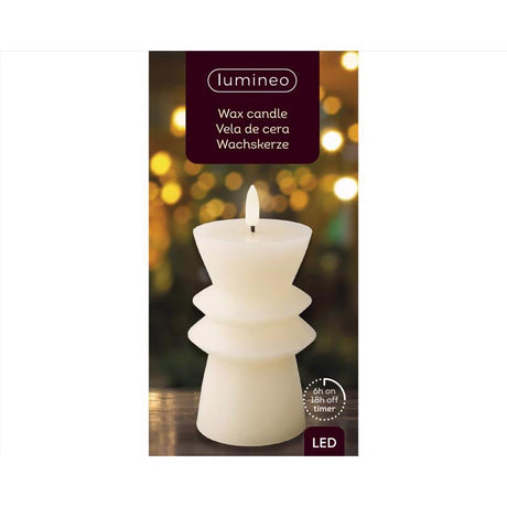 Lumineo LED Cream Candle 5.7 in., Pack of 14