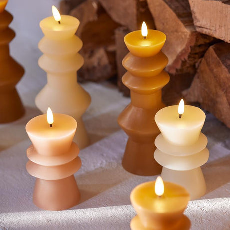 Lumineo LED Beige Candle 9.1 in., Pack of 6