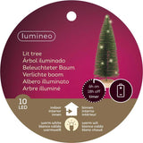 Lumineo LED Green Tree Table Decor 12 in., Pack of 12