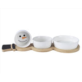 Decoris Tapasset White Snowman Table Decor 1.6 in., Pack of 12