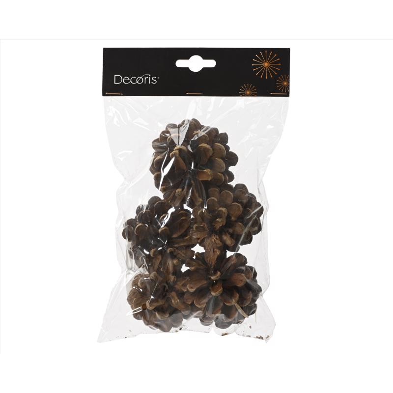 Decoris Set of 5 Pinecones 5.91 in., Pack of 36