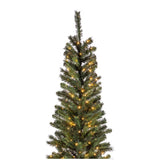 Holiday Bright Lights 1-2 Tree 7 ft. Pencil LED 500 ct Highland Spruce Color Changing Christmas Tree