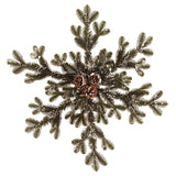 Celebrations LED Prelit Warm White Pine Snowflake Wreath, Pack of 4