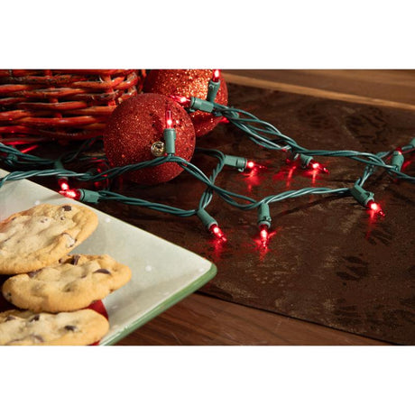 Celebrations Classic LED T5 Red 100 ct String Christmas Lights 24.75 ft.