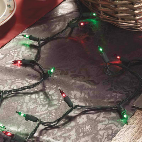 Celebrations Classic LED T5 Green/Red 100 ct String Christmas Lights 24.75 ft.