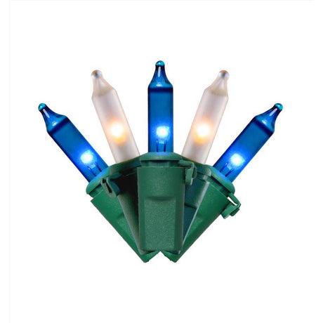 Celebrations Classic LED T5 Blue/Pure White 100 ct String Christmas Lights 24.75 ft.