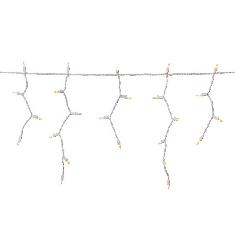 Celebrations Classic LED T5 Warm White 300 ct Icicle Christmas Lights 19.6 ft.