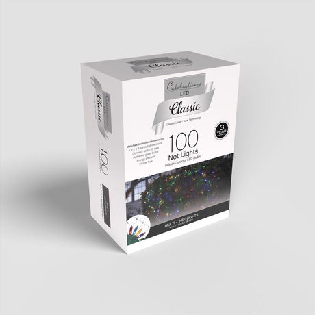 Celebrations Classic LED T5 Multicolored 100 ct Net Christmas Lights 4 ft.