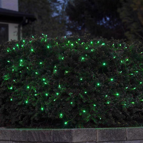 Celebrations Classic LED T5 Green 100 ct Net Christmas Lights 4 ft.