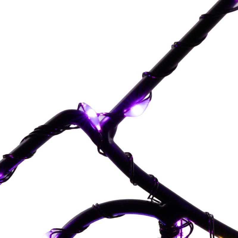 Celebrations Purple 84 ct 18.2 in. LED Prelit Illuminated Witch Hat Halloween Decor, Pack of 8