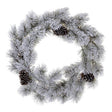 Celebrations Home 30 in. D LED Prelit Multicolored Snowy Scotch Pine Wreath, Pack of 4