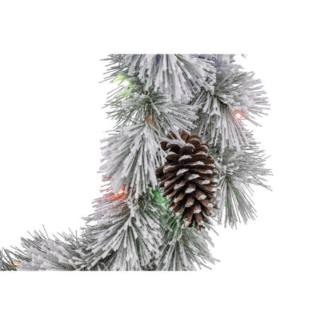 Celebrations Home 30 in. D LED Prelit Multicolored Snowy Scotch Pine Wreath, Pack of 4