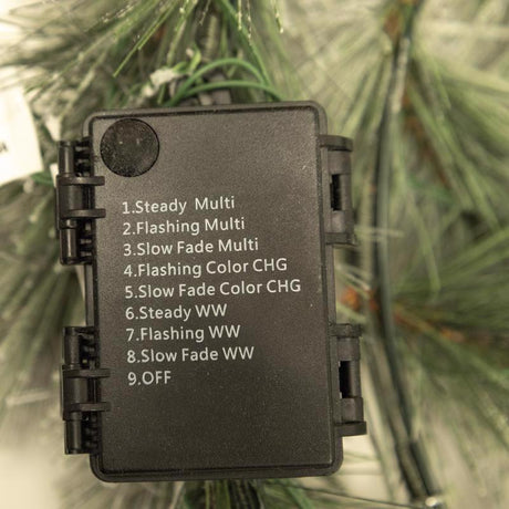 Celebrations Home 30 in. D LED Prelit Multicolored Snowy Scotch Pine Wreath, Pack of 4