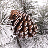 Celebrations Home 12 in. D X 9 ft. L LED Prelit Multicolored Snowy Scotch Pine Garland, Pack of 4