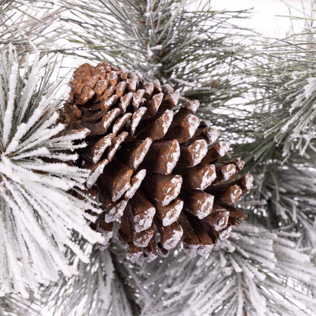 Celebrations Home 12 in. D X 9 ft. L LED Prelit Multicolored Snowy Scotch Pine Garland, Pack of 4