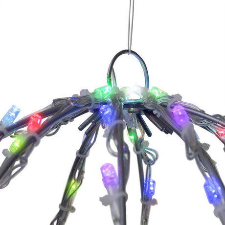 Celebrations Platinum LED RGBW Foldable Sphere 12 in. Hanging Decor