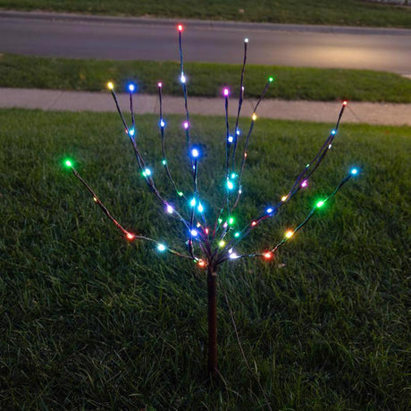 Celebrations Platinum LED RGBW Light Burst 30 in. Yard Decor
