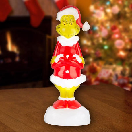 Dr. Seuss LED Multicolored Dr. Suess Grinch Blow Mold Table Decor 14 in., Pack of 4