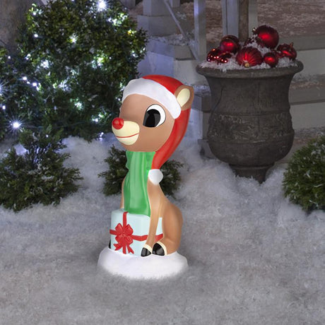 Rudolph LED Multicolored Rudolph Lighted Blow Mold Table Decor 13.19 in., Pack of 4