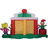 Gemmy Airblown Giant Christmas Inflatable Peanuts Gang Christmas Stage Scene 86 in. Inflatable