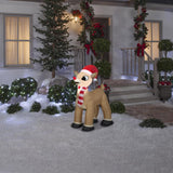 Rudolph Airblown Christmas Inflatable Rudolph the Red-Nosed Reindeer in Santa Hat and Scarf 42 in. I