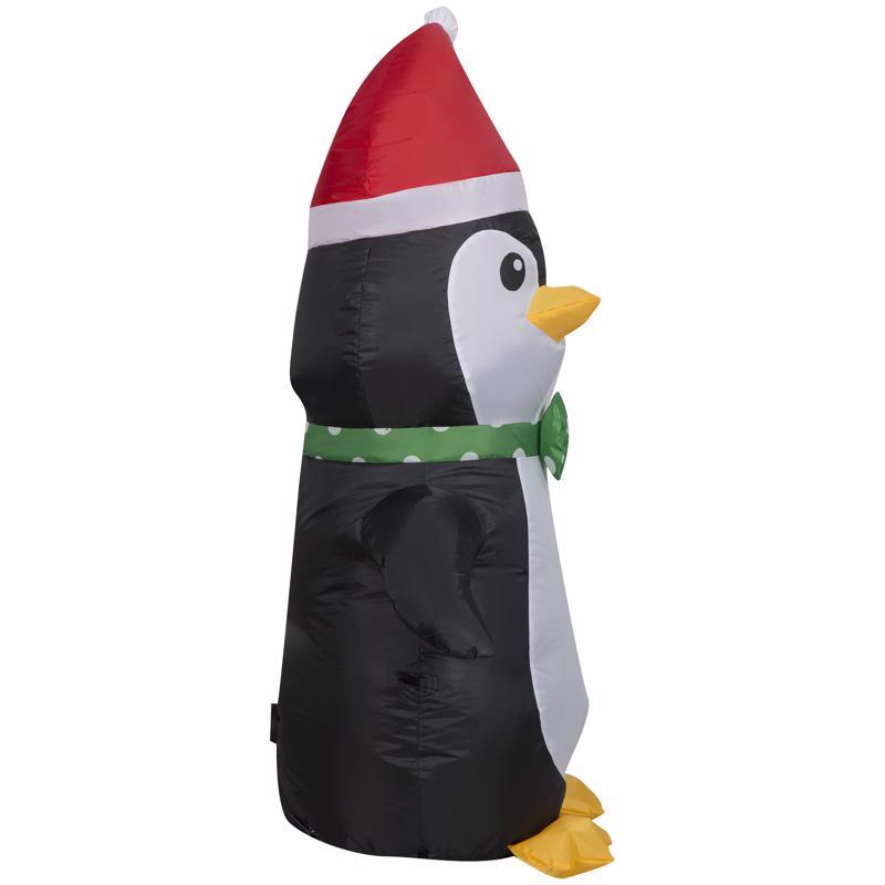 Gemmy Airblown Christmas Inflatable Penguin with Santa Hat 42 in. Inflatable