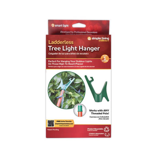 Simple Living Solutions Ladderless Tree Light Hanger, Pack of 12