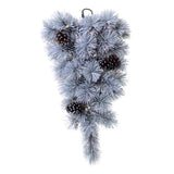Celebrations Home 24 in. D X 2 ft. L LED Prelit Multicolored Snowy Scotch Pine Teardrop Garland, Pack of 8