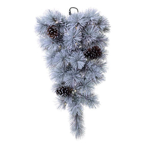 Celebrations Home 24 in. D X 2 ft. L LED Prelit Multicolored Snowy Scotch Pine Teardrop Garland, Pack of 8