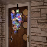 Celebrations Home 24 in. D X 2 ft. L LED Prelit Multicolored Snowy Scotch Pine Teardrop Garland, Pack of 8