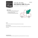Celebrations LED Truck w/Tree Silhouette 15 in. Hanging Decor