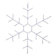 Celebrations LED Snowflake Silhouette 14.5 in. Hanging Decor