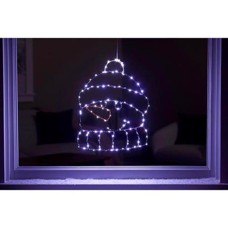 Celebrations LED Snowman Silhouette 15 in. Hanging Decor