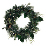Celebrations Home 30 in. D X 2.5 ft. L LED Prelit Battery Operated Decorated Wreath, Pack of 4