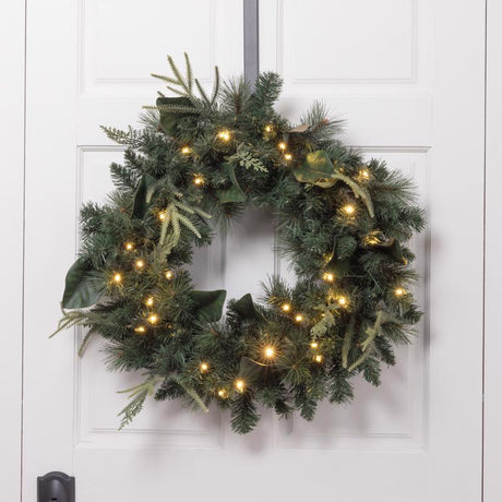 Celebrations Home 30 in. D X 2.5 ft. L LED Prelit Battery Operated Decorated Wreath, Pack of 4