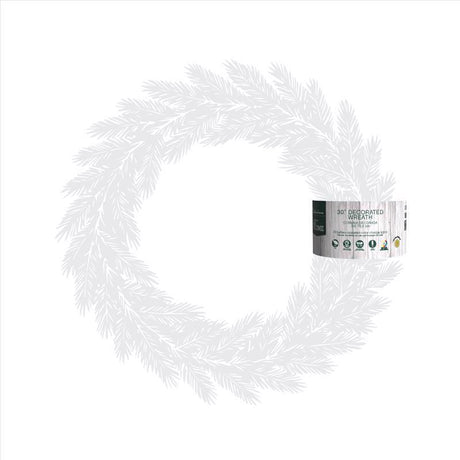 Celebrations Home 30 in. D X 2.5 ft. L LED Prelit Battery Operated Decorated Wreath, Pack of 4